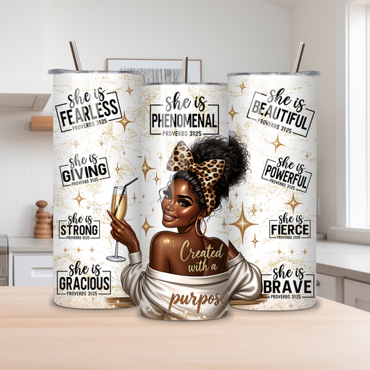 Created with a purpose 20oz tumbler